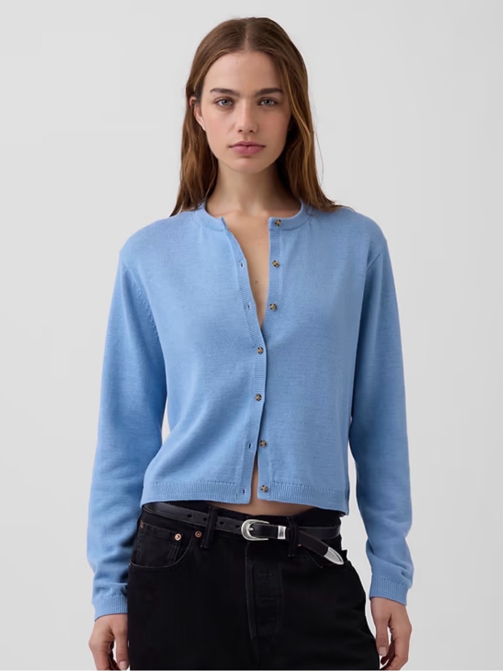 GAP 100% Cotton Relaxed Crop Cardigan Sweater XS NWT